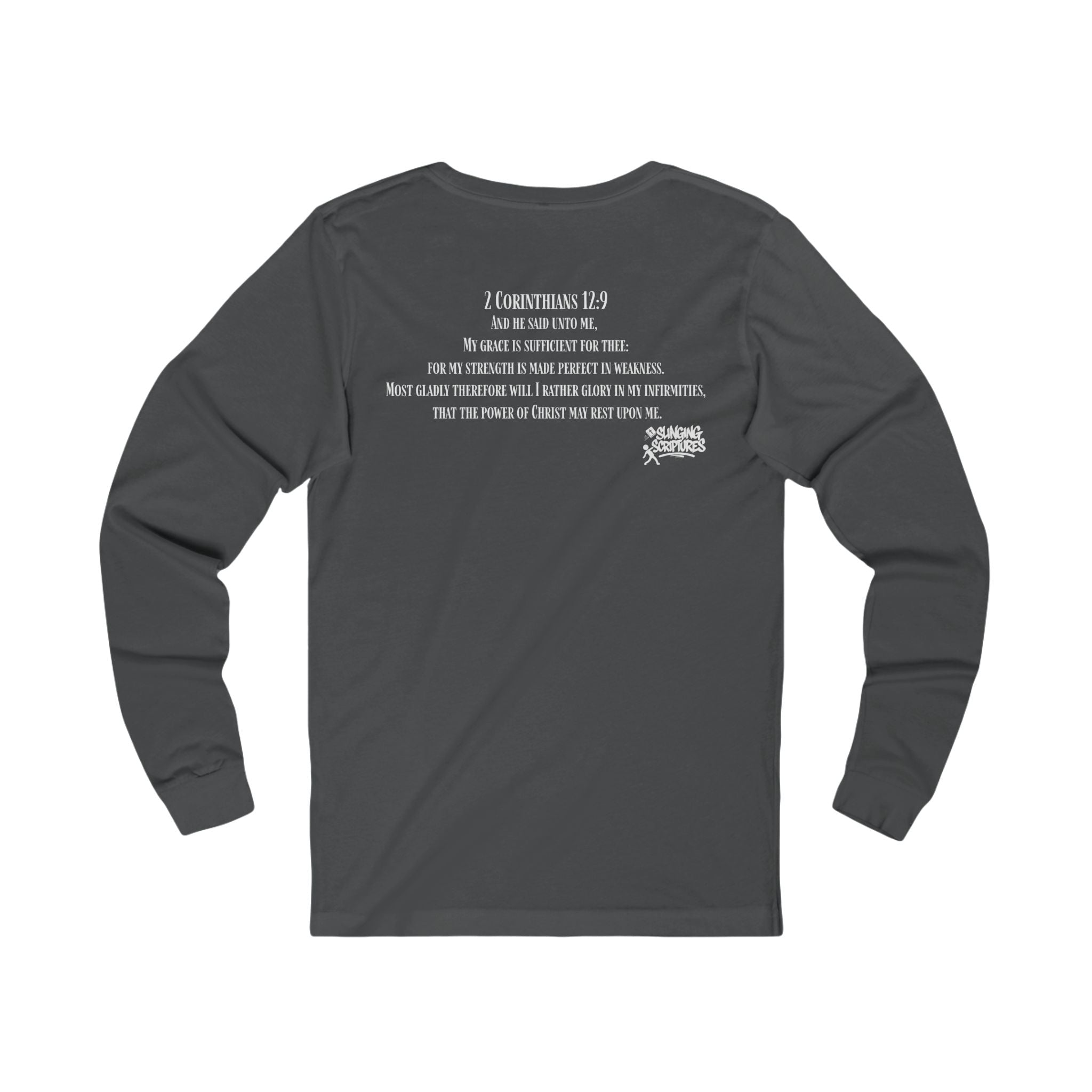 His Grace Sustains Me — 2 Corinthians 12:9 | Unisex Christian Jersey Long Sleeve T-Shirt