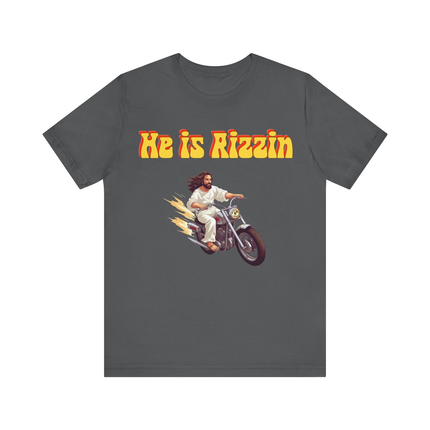 He is Rizzin Unisex Jersey Short Sleeve Tee with Matthew 11:28