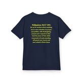 Don’t Worry, Be Happy Kids Tee | Philippians 4:6-7 Scripture Shirt