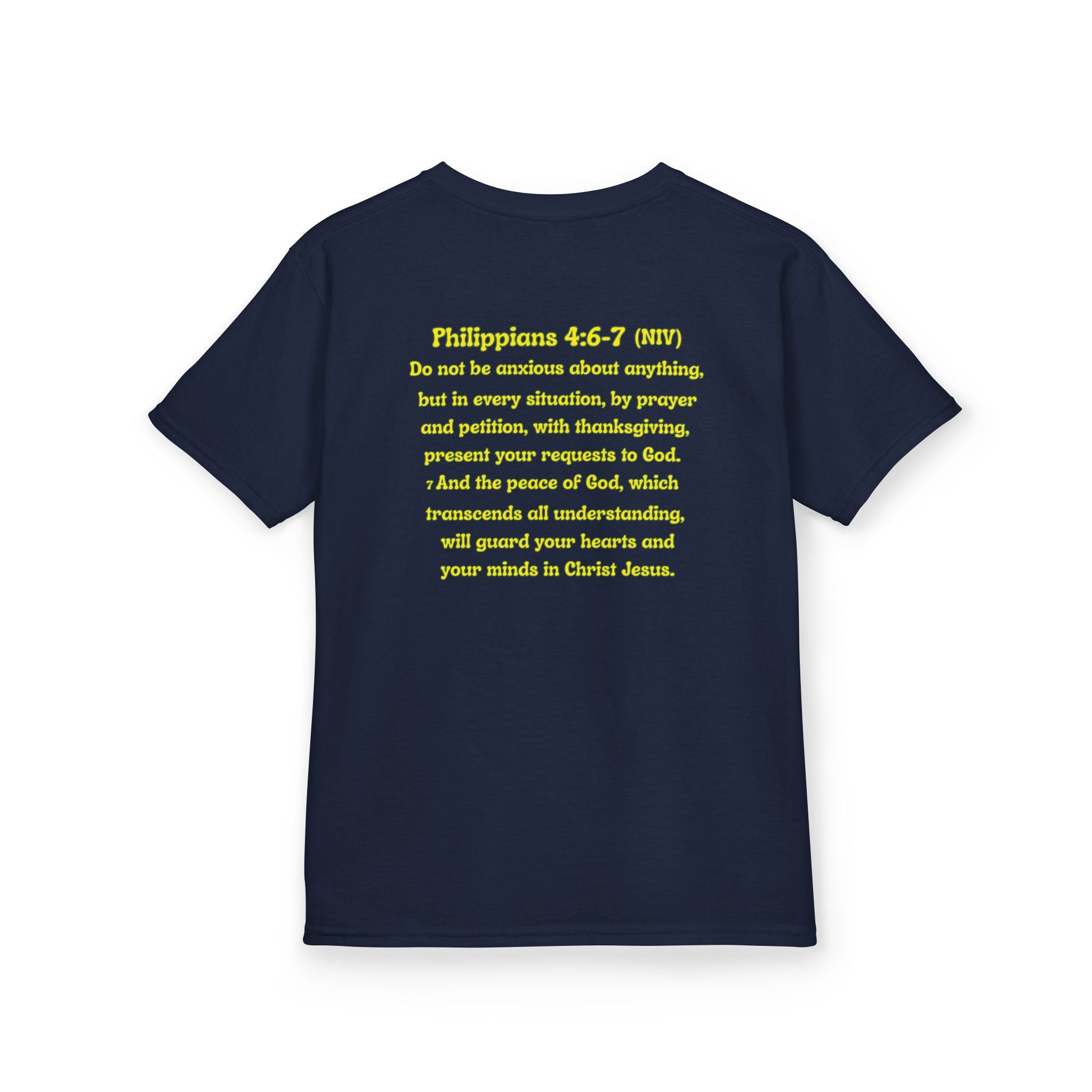 Don’t Worry, Be Happy Kids Tee | Philippians 4:6-7 Scripture Shirt