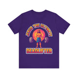 Jesus Deadlifter Tee – Romans 6:9 Unisex Jersey T-Shirt, Gym Shirt, Fitness Apparel, Biblical Strength Tee