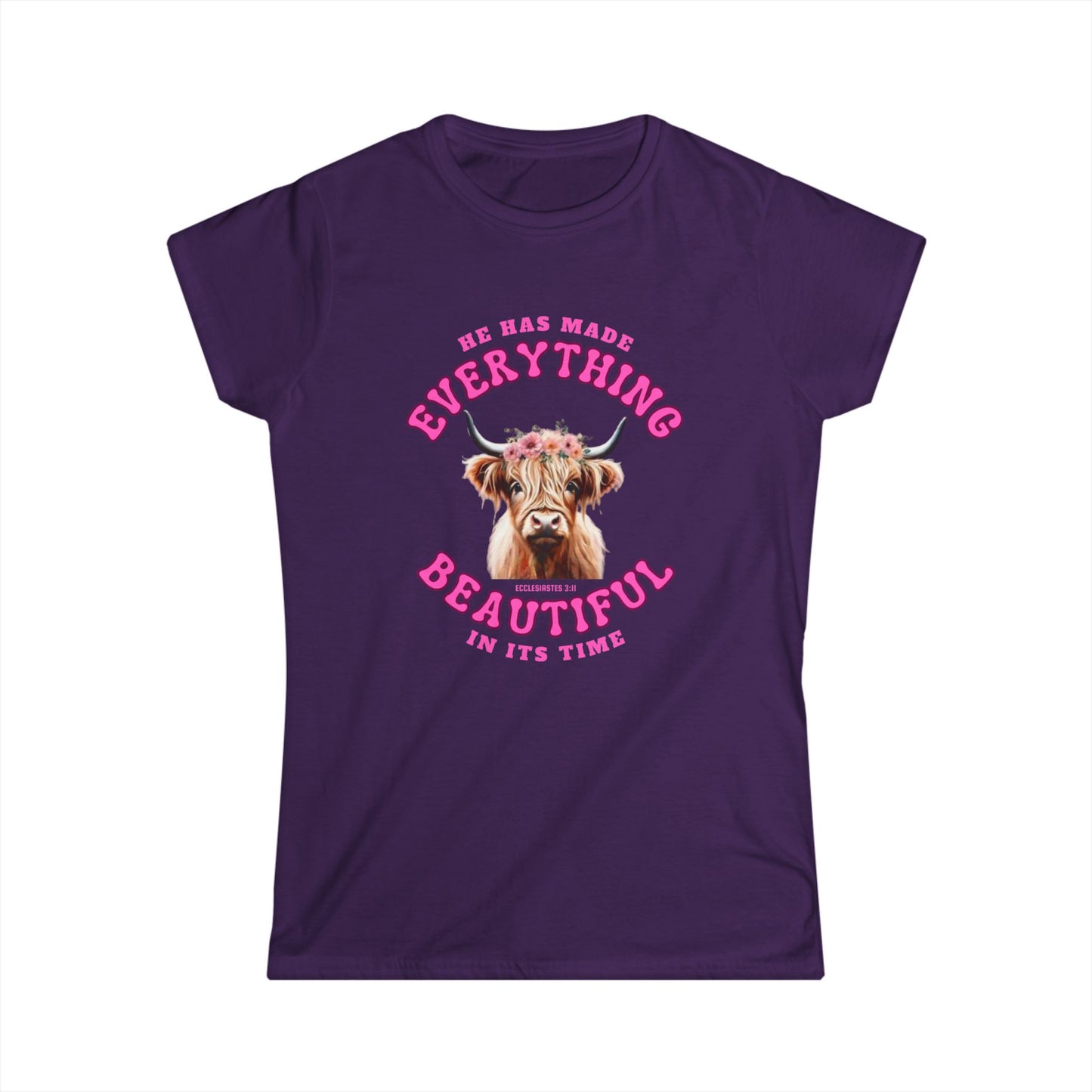 Everything Beautiful in Its Time Women’s Tee | Ecclesiastes 3:11 Scripture Shirt | Christian Faith T-Shirt for Women
