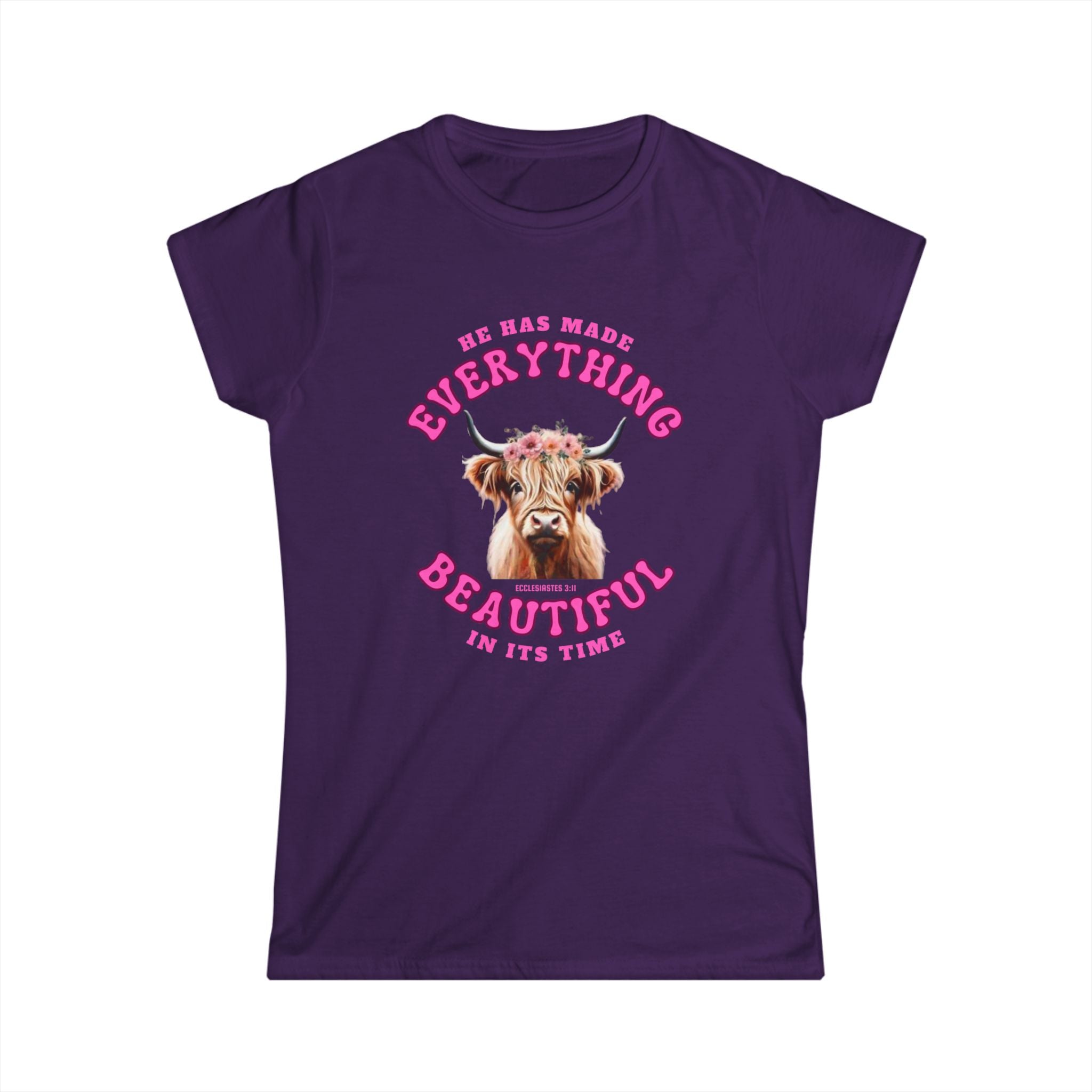 Everything Beautiful in Its Time Women’s Tee | Ecclesiastes 3:11 Scripture Shirt | Christian Faith T-Shirt for Women