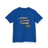 Made in the Image of God | Genesis 1:27 Christian Minecraft-Inspired Kids Tee