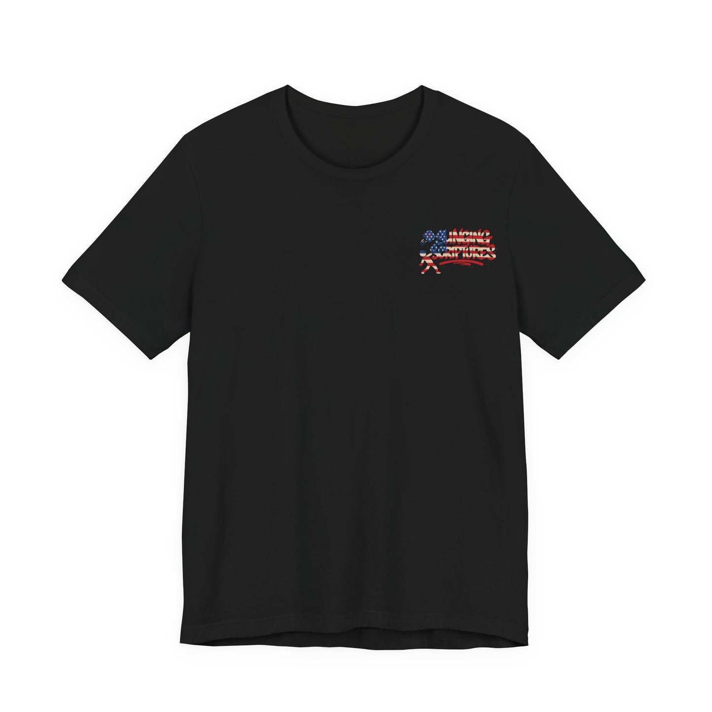 Patriotic Graphic Tee-Hold Fast — Hebrews 10:23 | Unisex Jersey Short Sleeve Christian T-Shirt