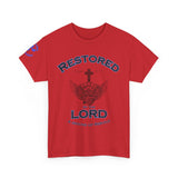 Restored by the Lord Tee | 2 Corinthians 5:17 Scripture Shirt | Christian Rebuild T-Shirt | Unisex Heavy Cotton Tee