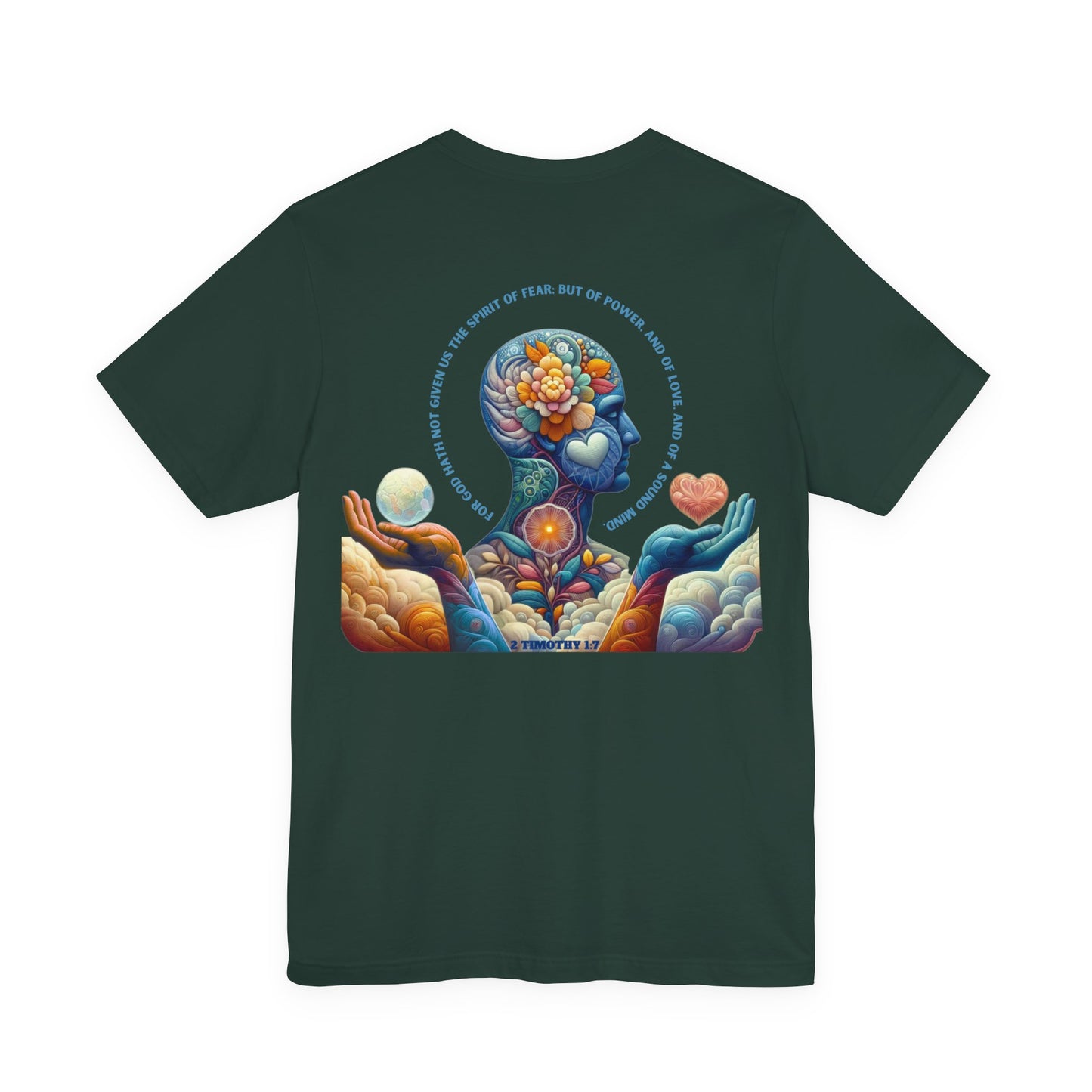 Spirit of Power, Love & Sound Mind — 2 Timothy 1:7 | Unisex Jersey Short Sleeve Christian T-Shirt