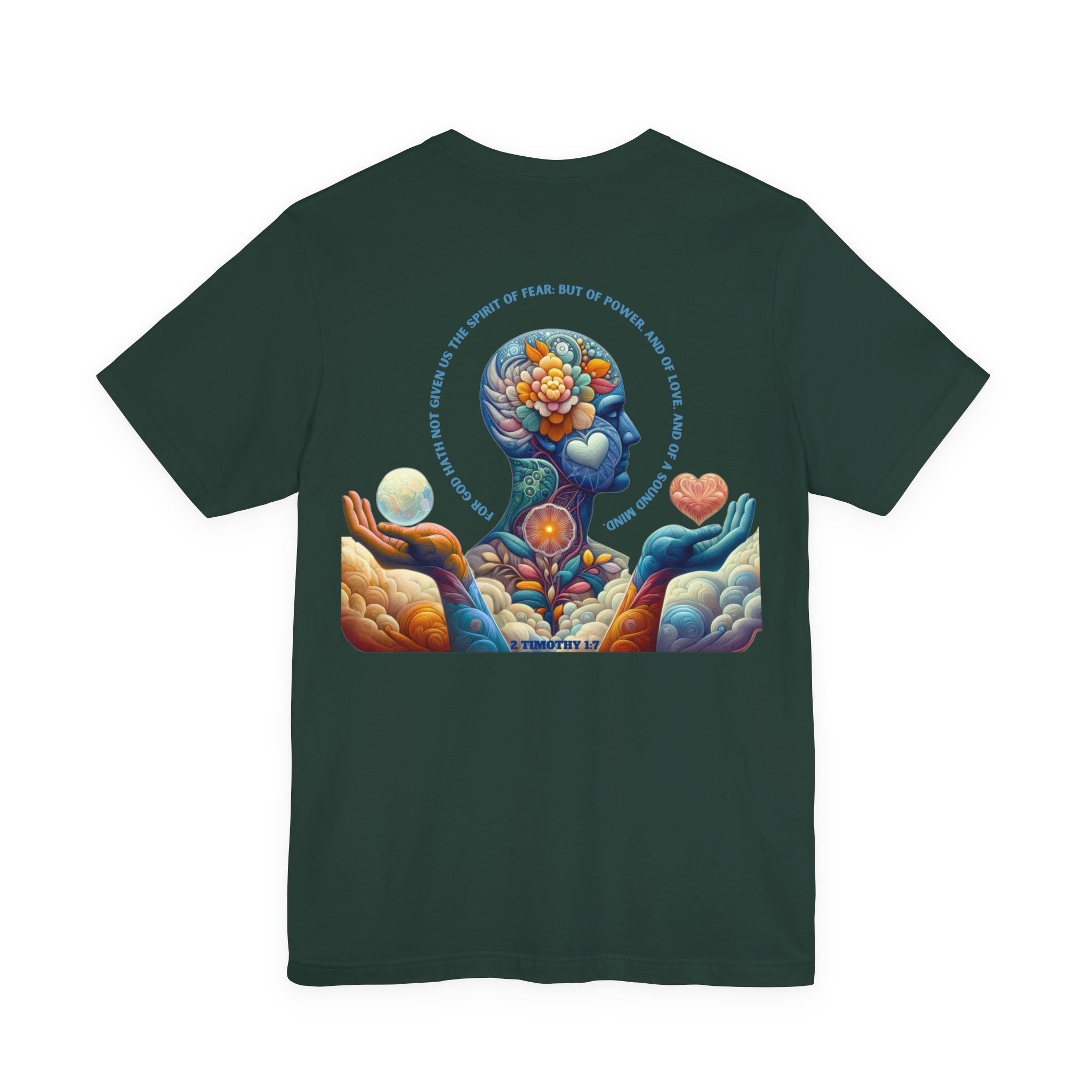 Spirit of Power, Love & Sound Mind — 2 Timothy 1:7 | Unisex Jersey Short Sleeve Christian T-Shirt