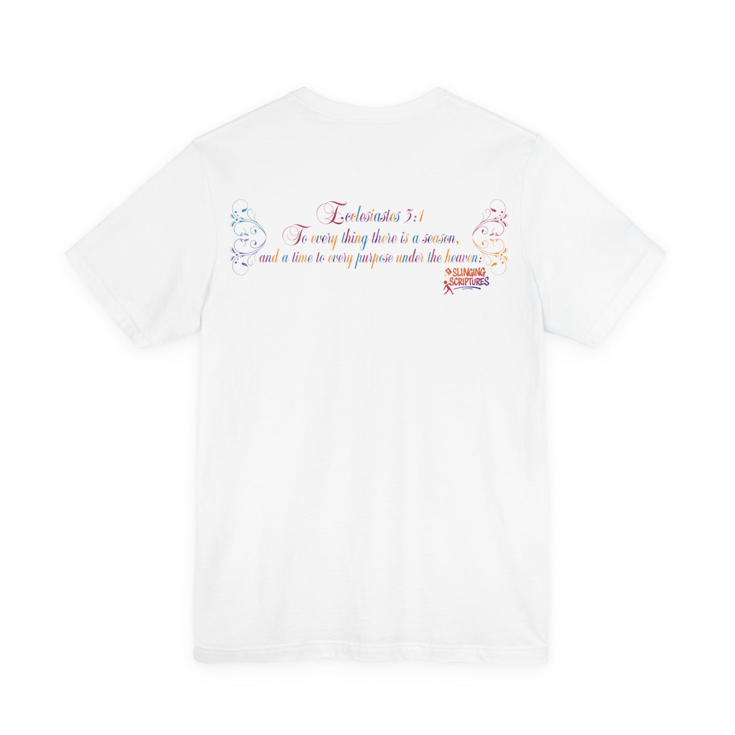 Ecclesiastes 3:1 T-Shirt – Unisex Jersey Short Sleeve Tee with Color Splash Artwork, Inspirational Bible Verse