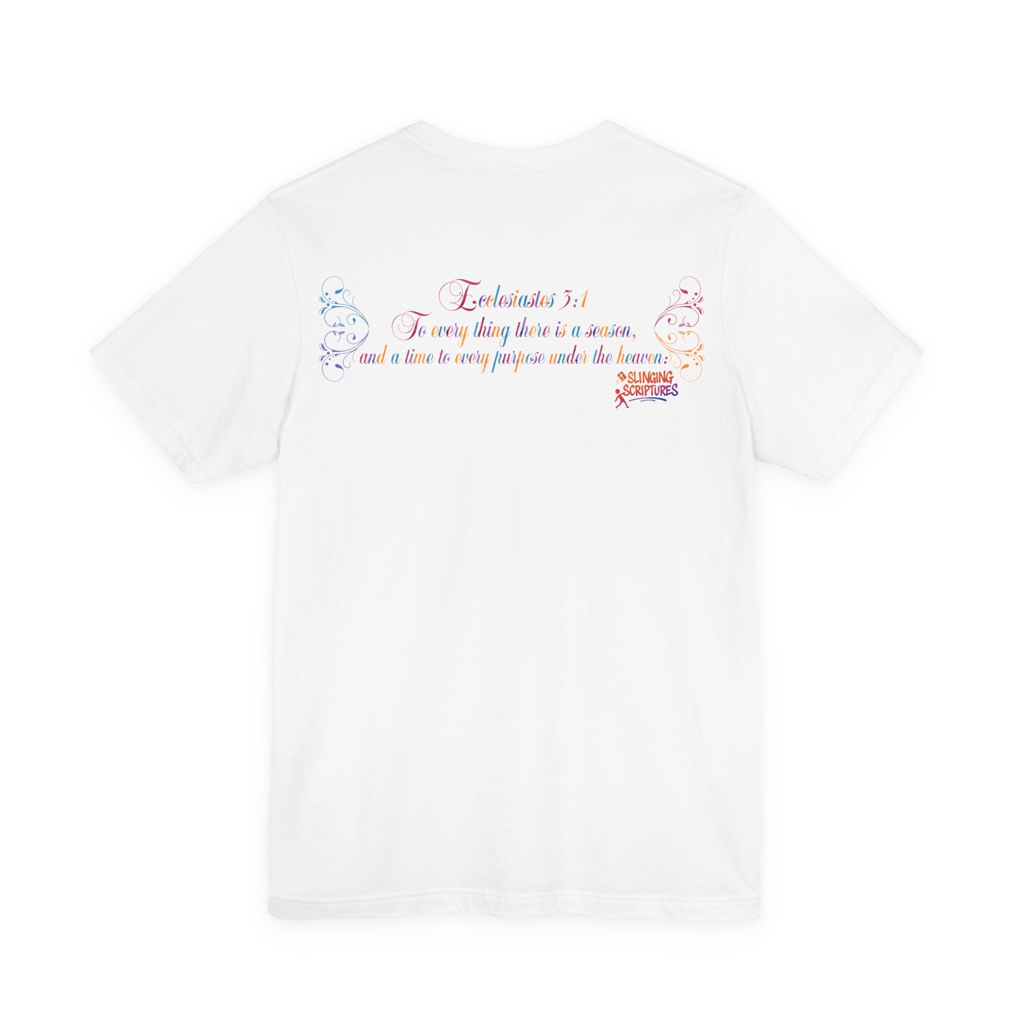 Ecclesiastes 3:1 T-Shirt – Unisex Jersey Short Sleeve Tee with Color Splash Artwork, Inspirational Bible Verse