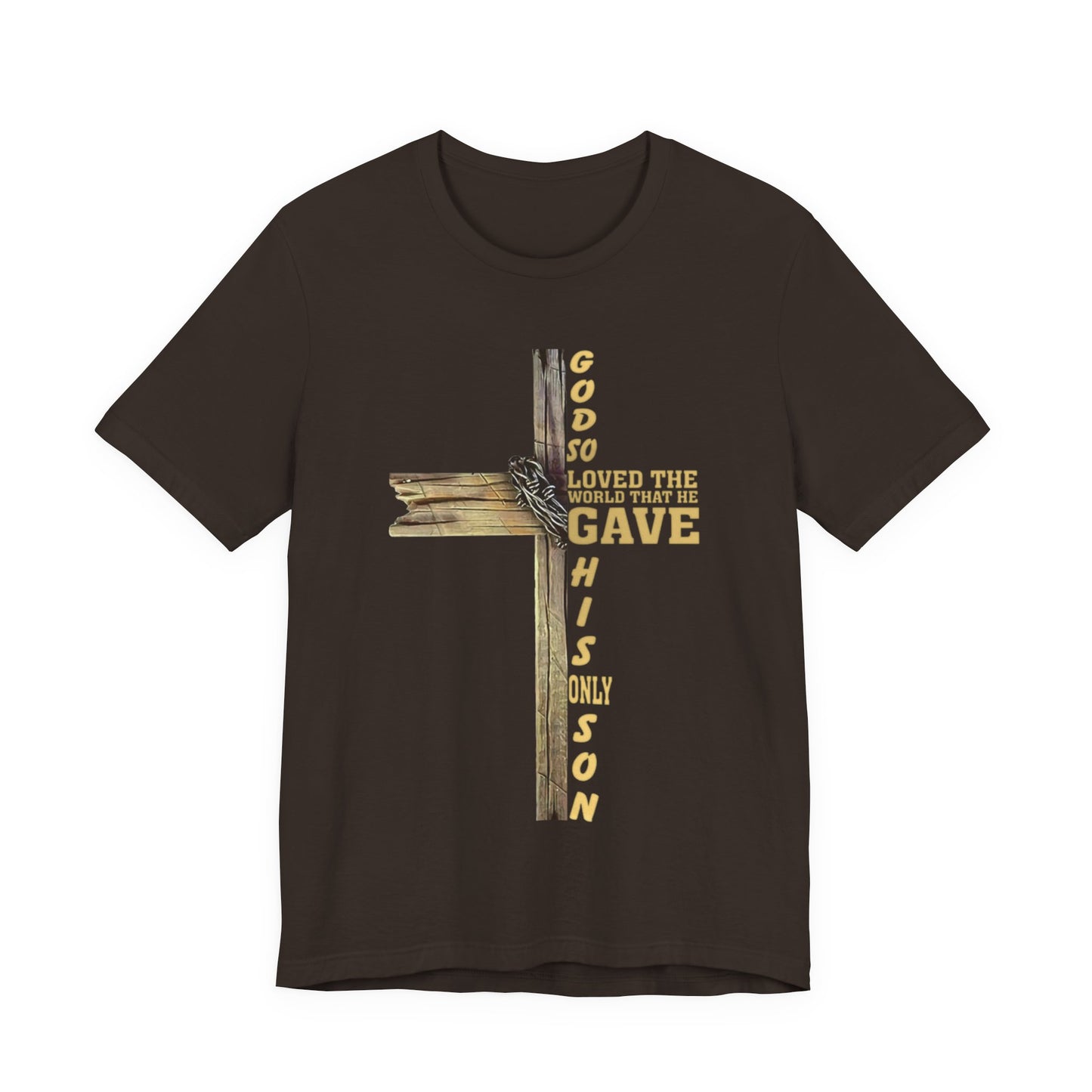 God So Loved the World — John 3:16 | Unisex Jersey Short Sleeve Christian T-Shirt