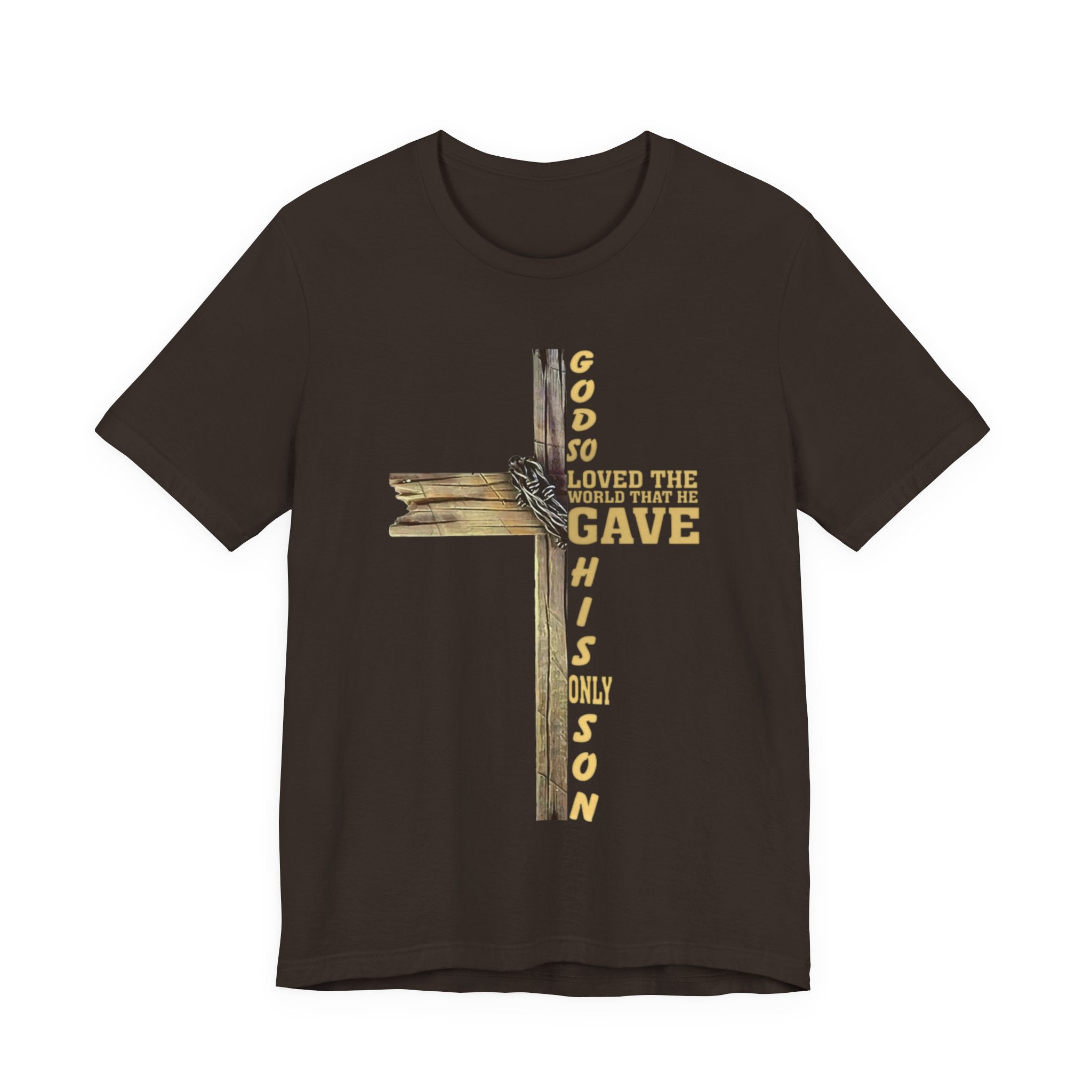 God So Loved the World — John 3:16 | Unisex Jersey Short Sleeve Christian T-Shirt