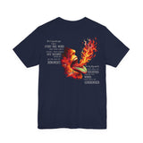 The Tongue Is a Fire — Matthew 12:36-37 Tee | Unisex Jersey Short Sleeve Christian T-Shirt
