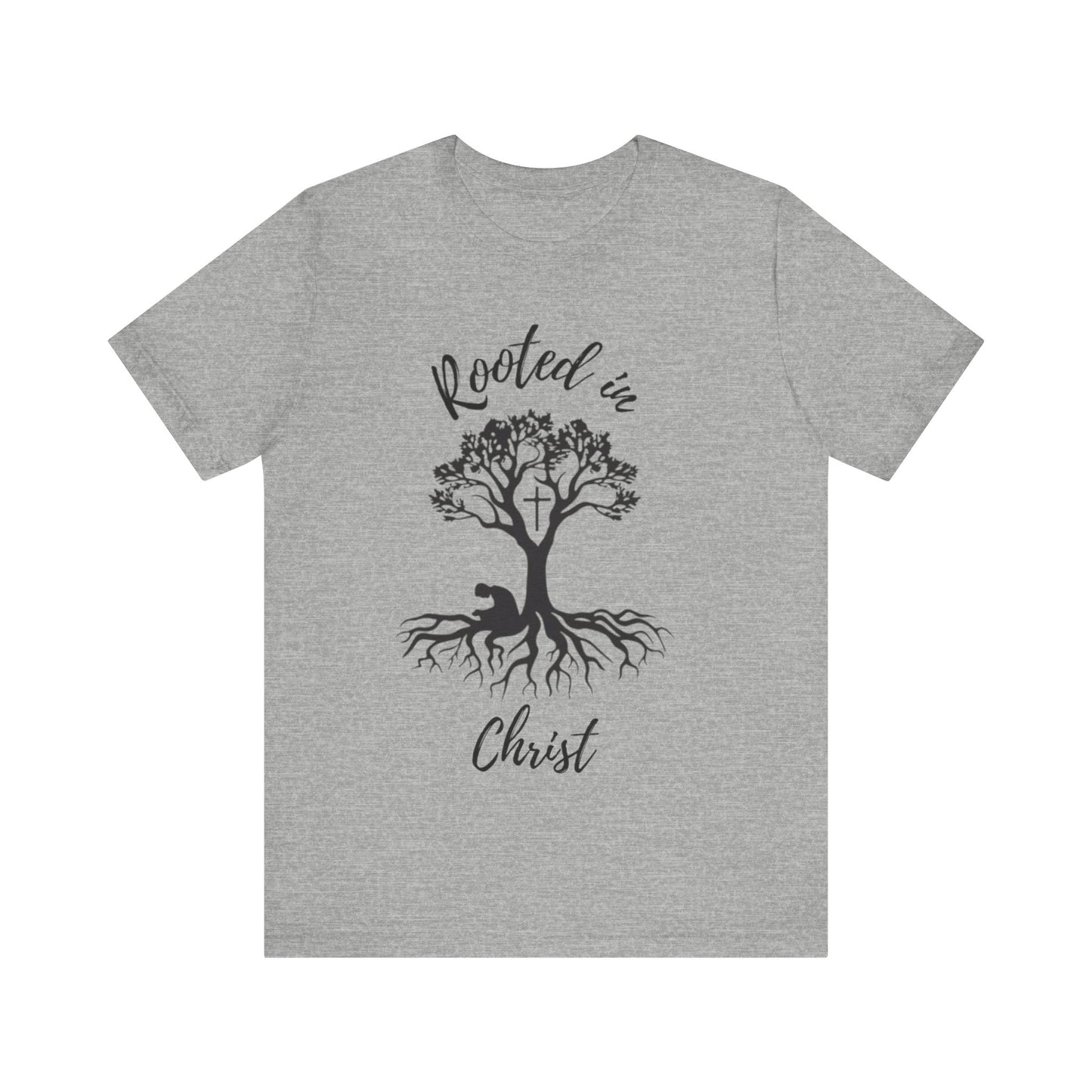 Rooted in Christ Tee | Colossians 2:6-7 Scripture Shirt | Christian Faith T-Shirt