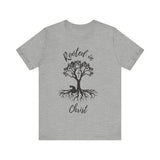 Rooted in Christ Tee | Colossians 2:6-7 Scripture Shirt | Christian Faith T-Shirt