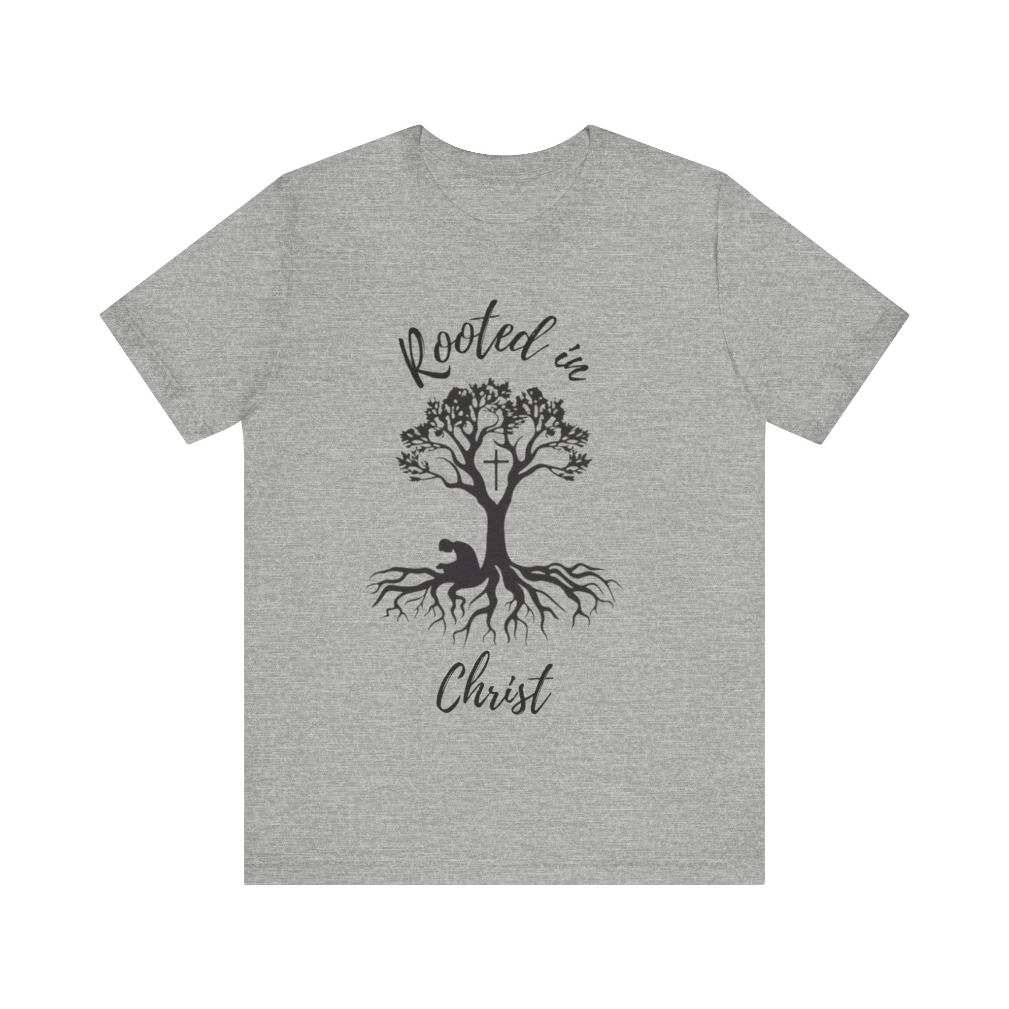Rooted in Christ Tee | Colossians 2:6-7 Scripture Shirt | Christian Faith T-Shirt