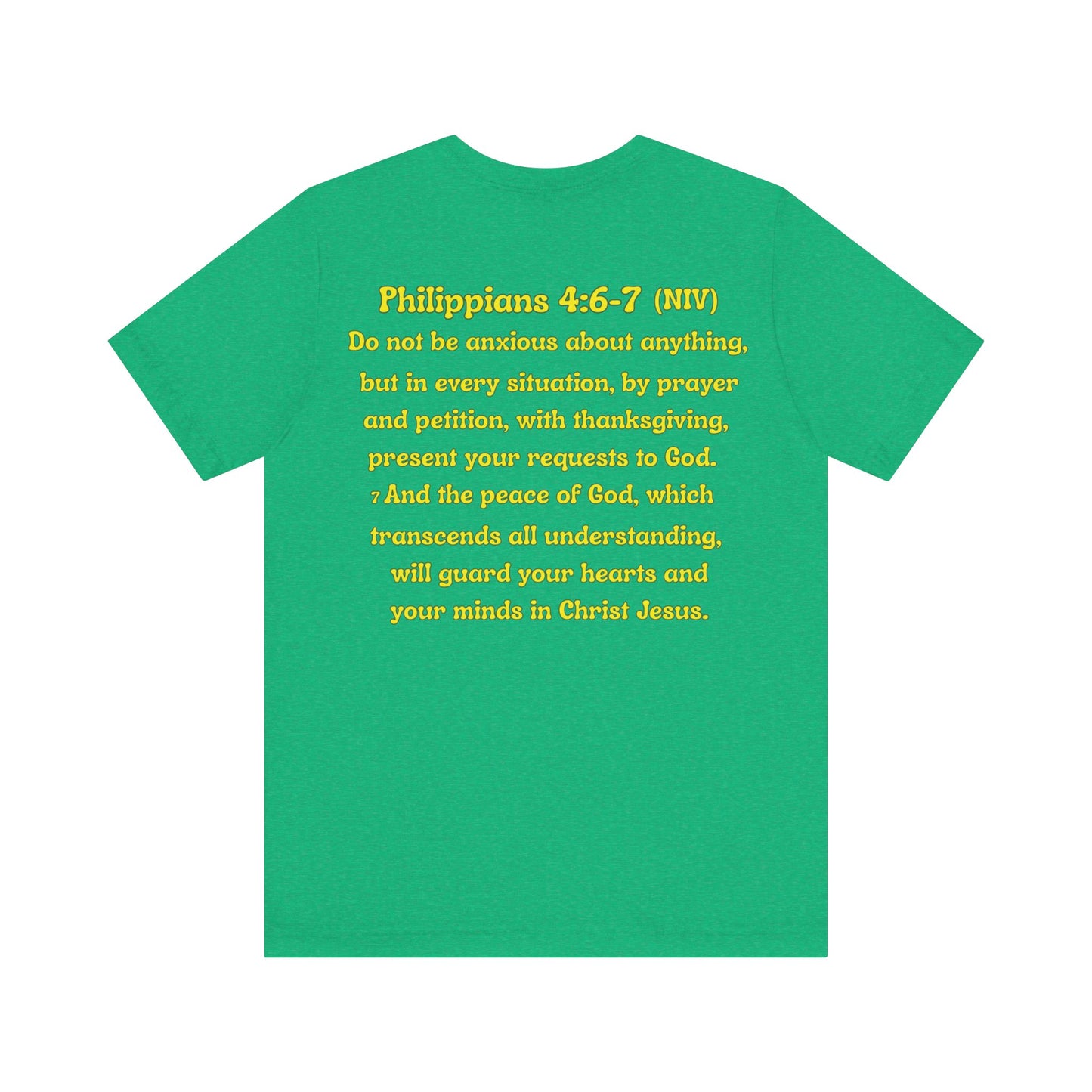 Funny Fish Tee | Philippians 4:6–7 Scripture Shirt | Christian Fisherman T-Shirt | Unisex Jersey Short Sleeve