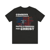 Cowboys for Christ — Faith & Freedom Tee | Unisex Jersey Short Sleeve Christian T-Shirt