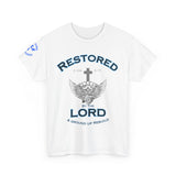 Restored by the Lord Tee | 2 Corinthians 5:17 Scripture Shirt | Christian Rebuild T-Shirt | Unisex Heavy Cotton Tee