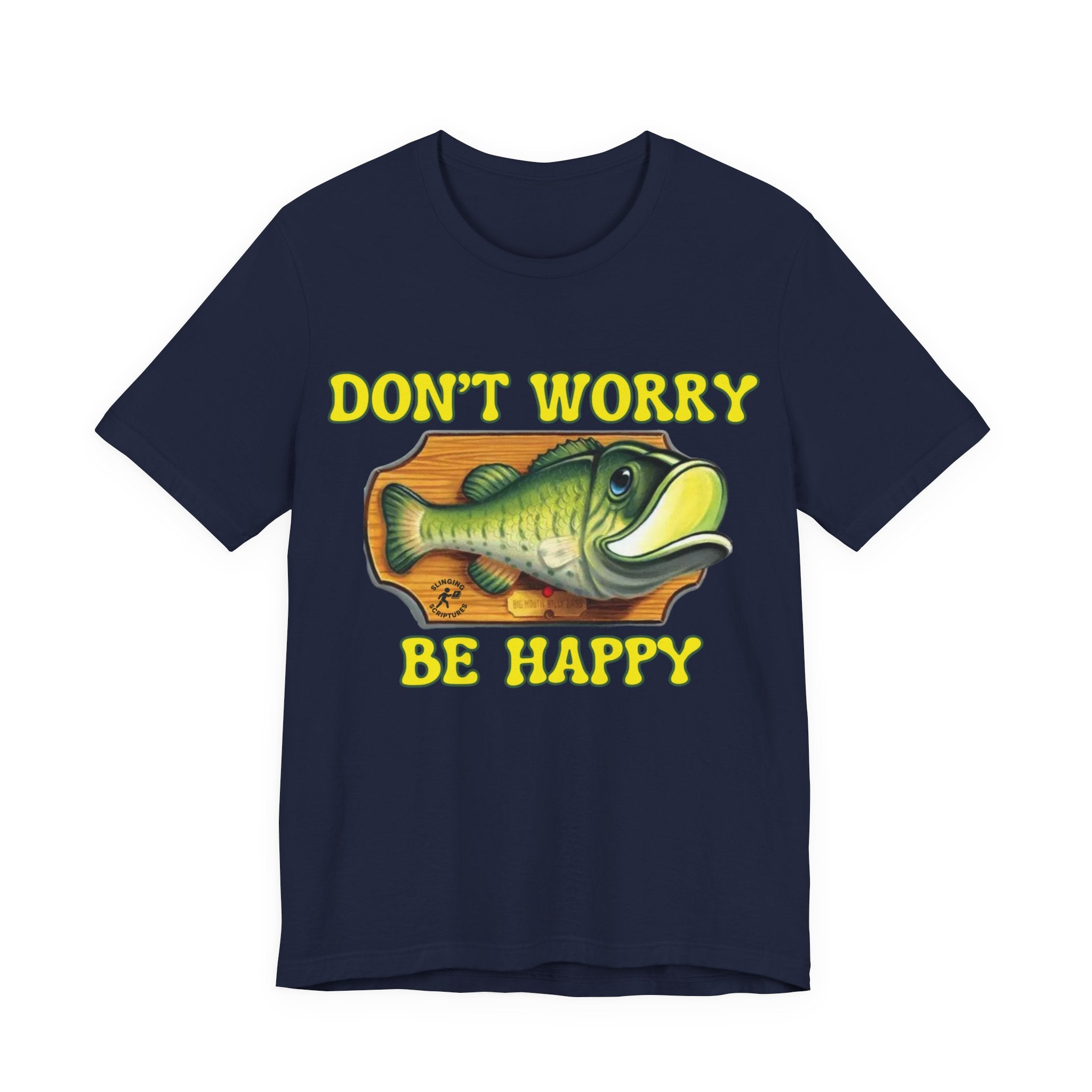Funny Fish Tee | Philippians 4:6–7 Scripture Shirt | Christian Fisherman T-Shirt | Unisex Jersey Short Sleeve