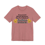 Southern Mama Shirt – Jesus Lovin’, Biscuit Butterin’, Hey Y’all Hollerin’ | Unisex Jersey Tee