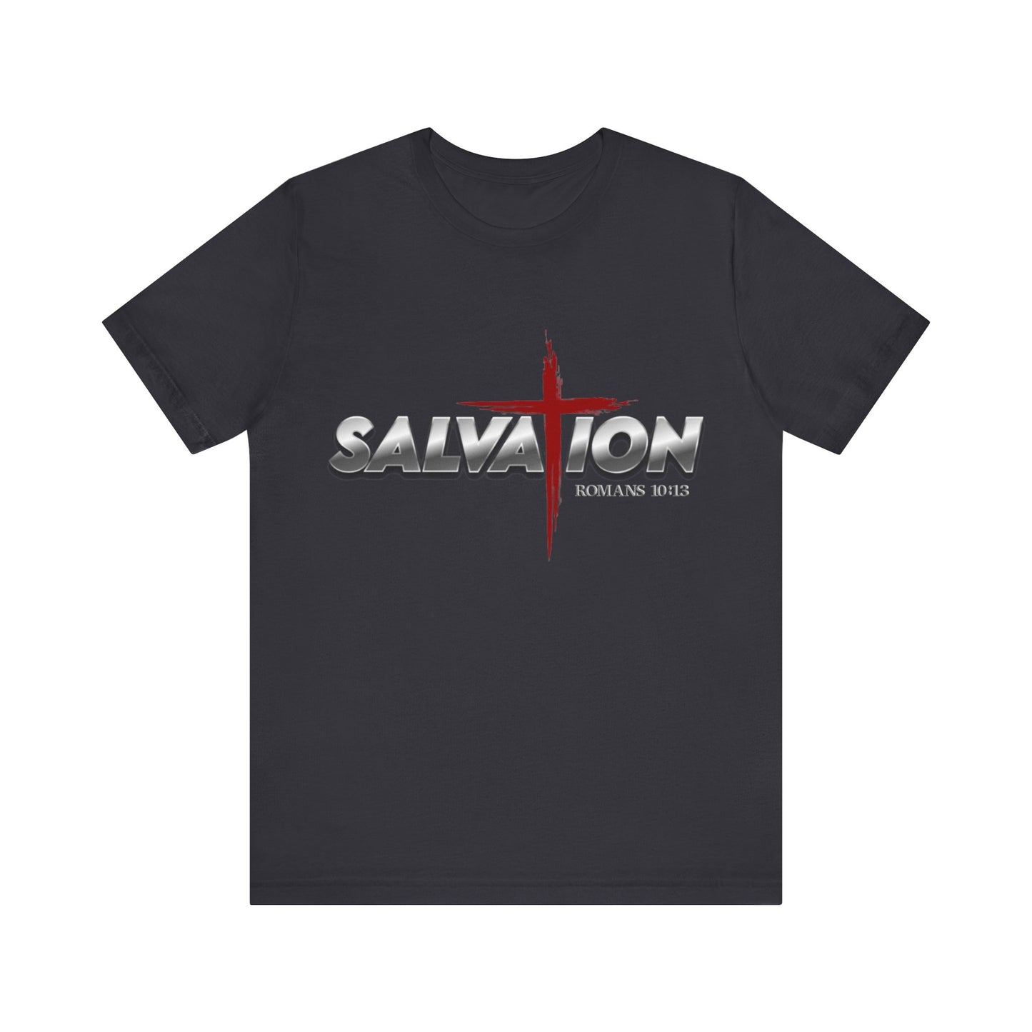 Salvation Christian T-Shirt — Romans 10:13 | Unisex Jersey Short Sleeve Tee