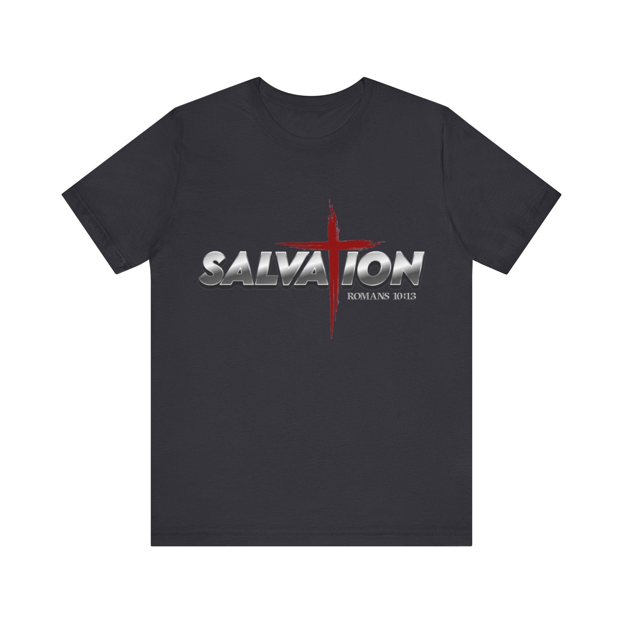 Salvation Christian T-Shirt — Romans 10:13 | Unisex Jersey Short Sleeve Tee