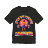 Jesus Deadlifter Tee – Romans 6:9 Unisex Jersey T-Shirt, Gym Shirt, Fitness Apparel, Biblical Strength Tee