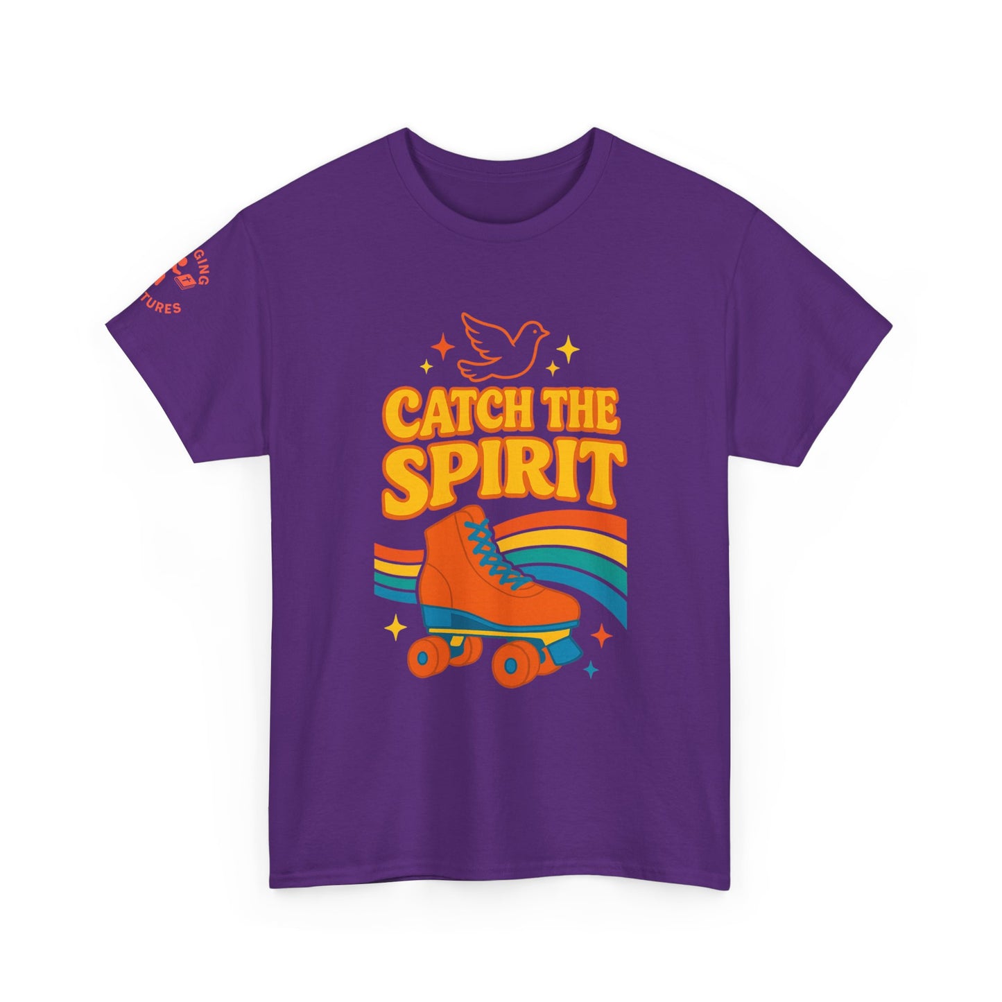 Catch the Spirit — 2 Corinthians 3:17 Retro Skate | Unisex Heavy Cotton Christian T-Shirt
