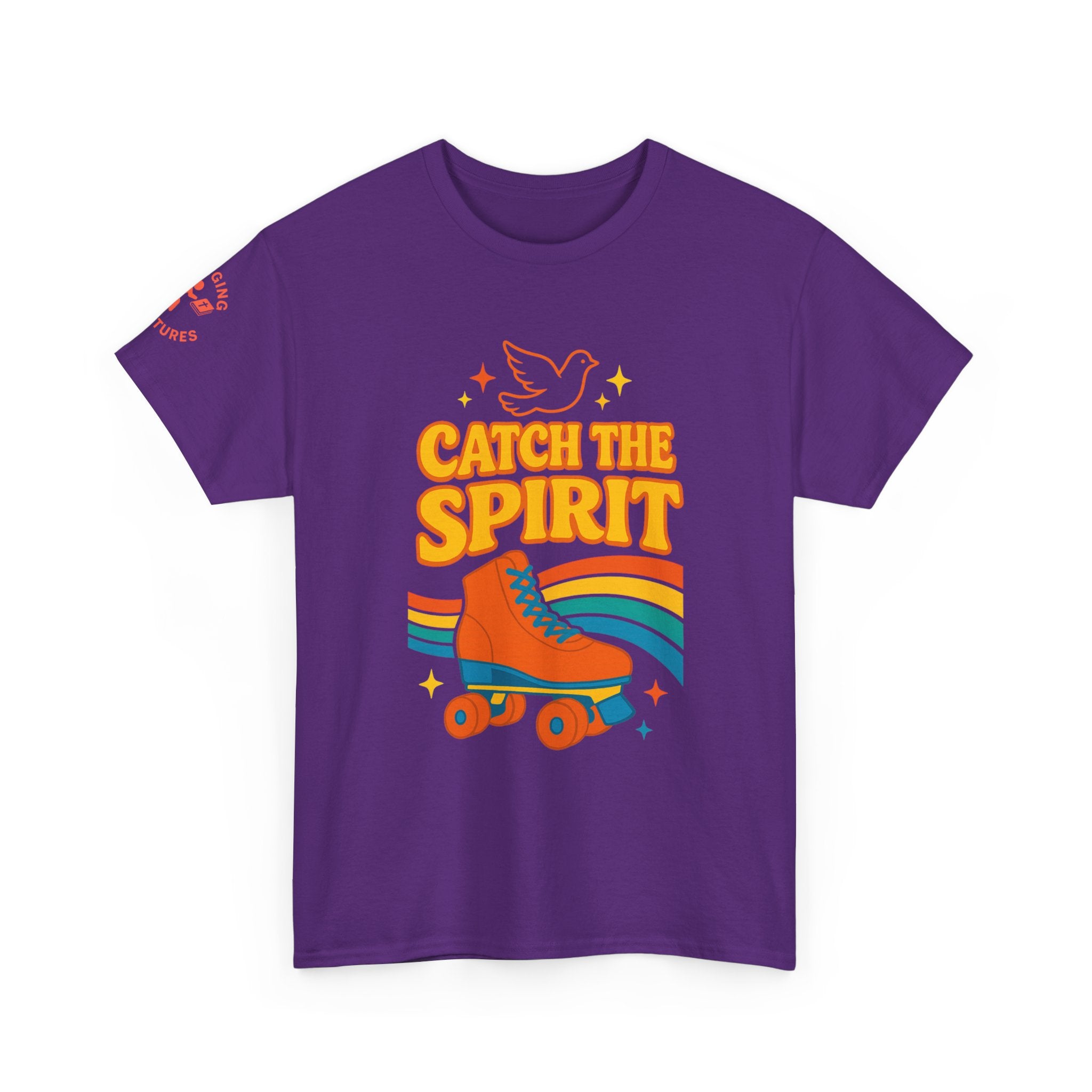 Catch the Spirit — 2 Corinthians 3:17 Retro Skate | Unisex Heavy Cotton Christian T-Shirt