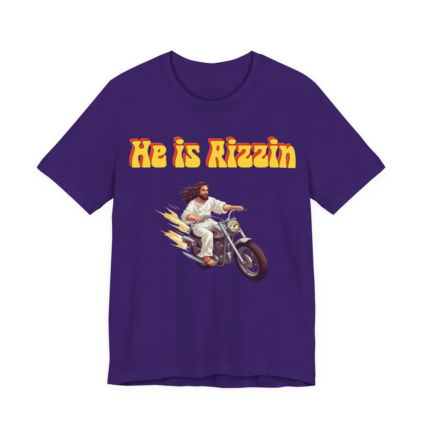 He is Rizzin Unisex Jersey Short Sleeve Tee with Matthew 11:28