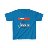 Hooked on Jesus Kids Tee | Matthew 4:19 Scripture Shirt | Christian Fishing T-Shirt for Children | Faith-Based Kids Apparel