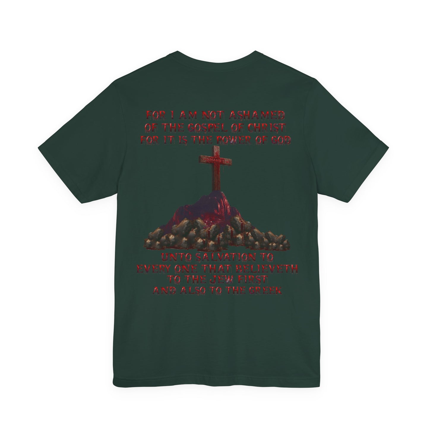 Not Ashamed of the Gospel Tee — Romans 1:16 | Christian Faith Jersey Unisex Shirt