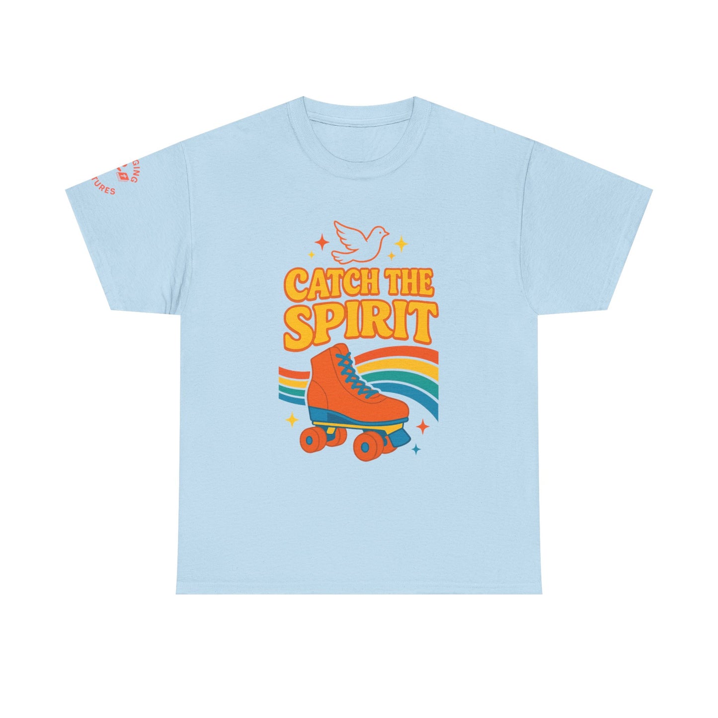Catch the Spirit — 2 Corinthians 3:17 Retro Skate | Unisex Heavy Cotton Christian T-Shirt