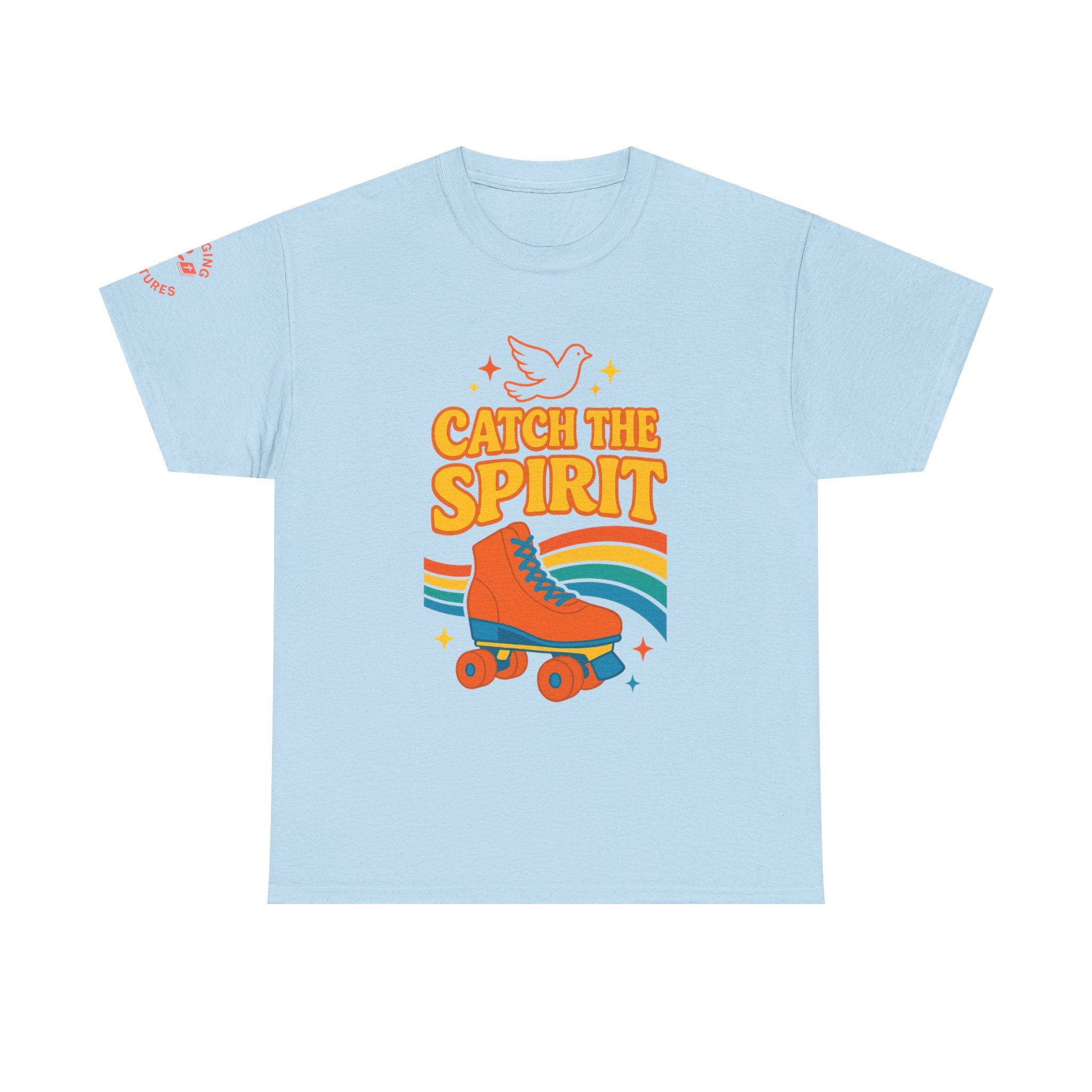 Catch the Spirit — 2 Corinthians 3:17 Retro Skate | Unisex Heavy Cotton Christian T-Shirt