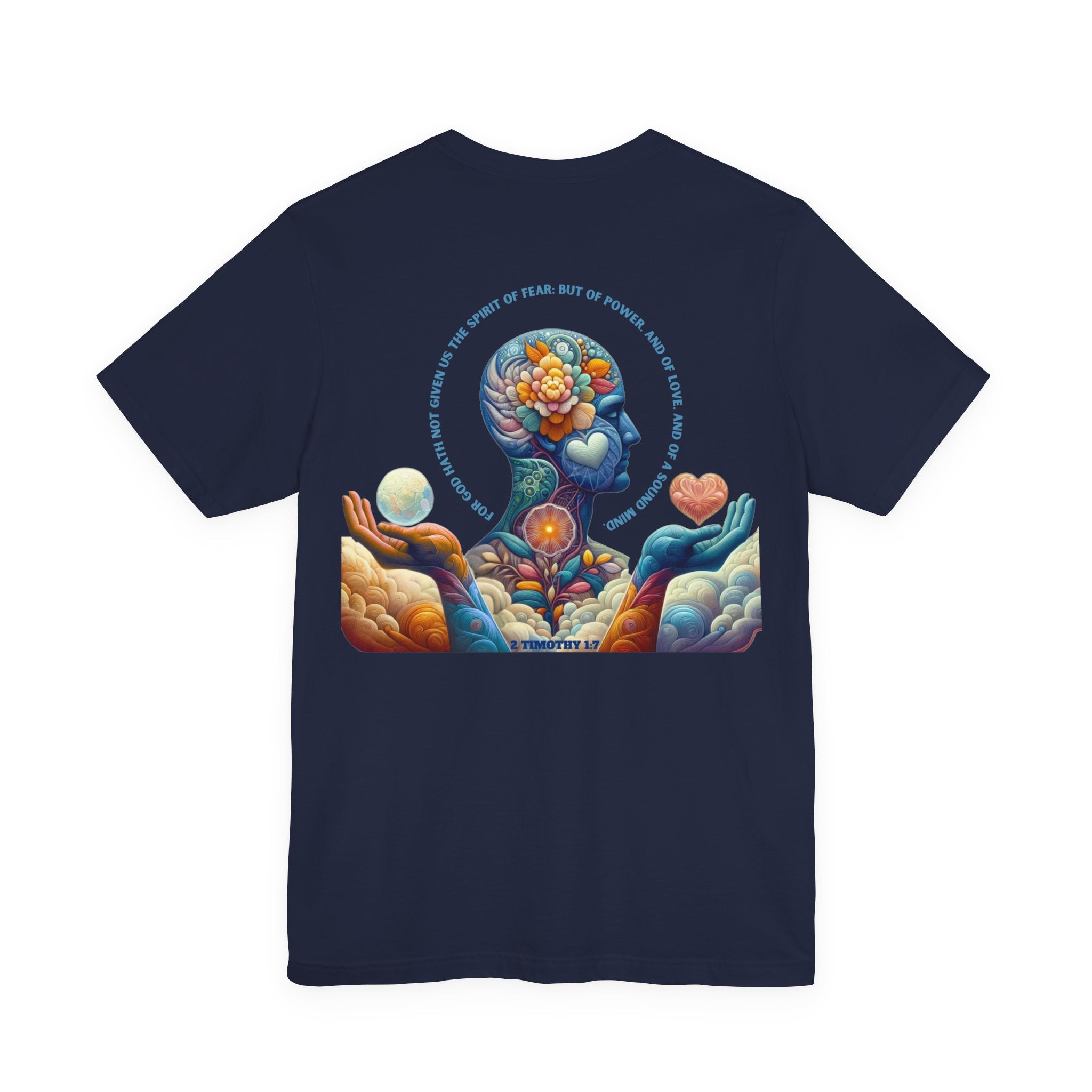 Spirit of Power, Love & Sound Mind — 2 Timothy 1:7 | Unisex Jersey Short Sleeve Christian T-Shirt