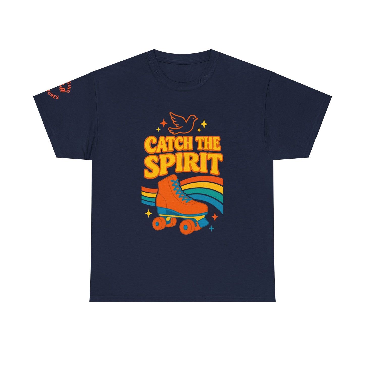 Catch the Spirit — 2 Corinthians 3:17 Retro Skate | Unisex Heavy Cotton Christian T-Shirt