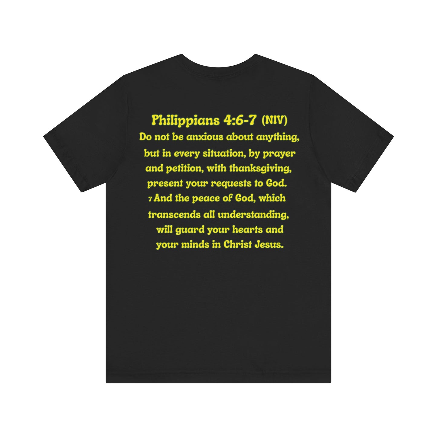 Funny Fish Tee | Philippians 4:6–7 Scripture Shirt | Christian Fisherman T-Shirt | Unisex Jersey Short Sleeve