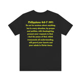 Funny Fish Tee | Philippians 4:6–7 Scripture Shirt | Christian Fisherman T-Shirt | Unisex Jersey Short Sleeve