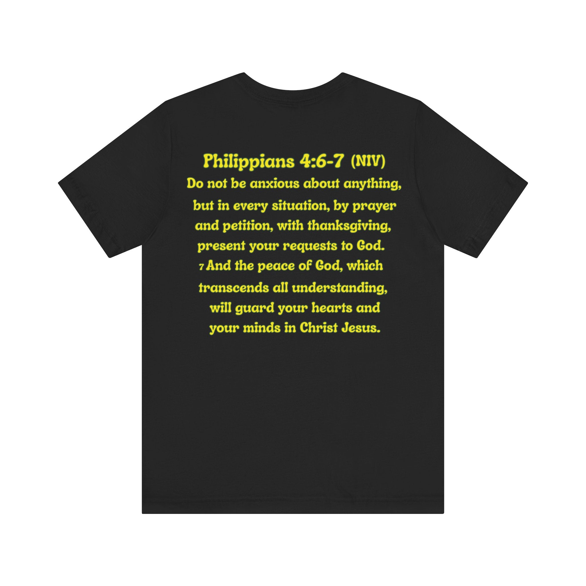 Funny Fish Tee | Philippians 4:6–7 Scripture Shirt | Christian Fisherman T-Shirt | Unisex Jersey Short Sleeve