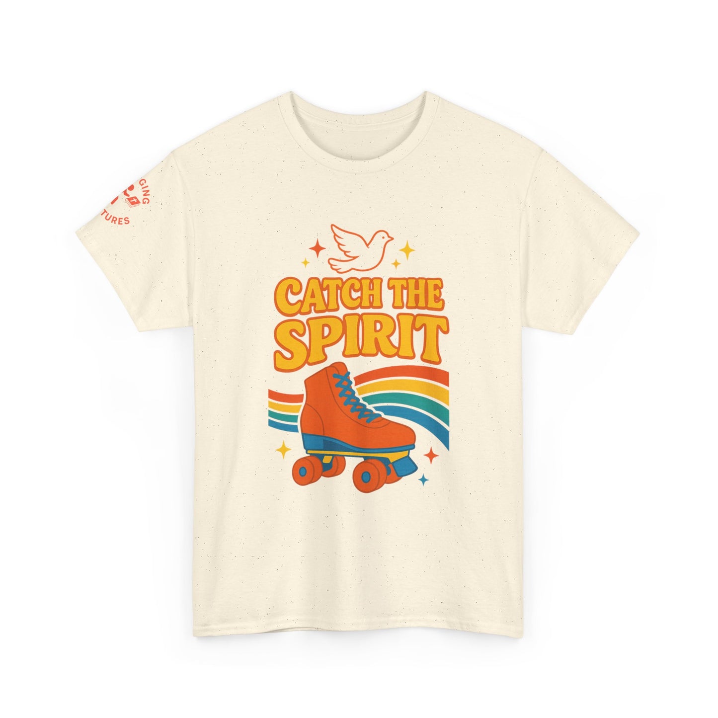 Catch the Spirit — 2 Corinthians 3:17 Retro Skate | Unisex Heavy Cotton Christian T-Shirt