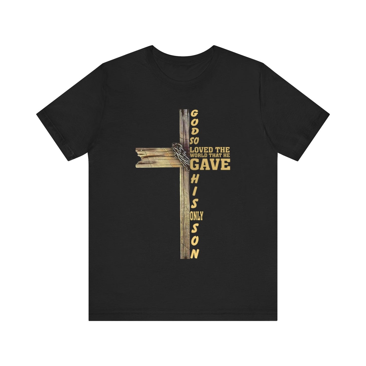 God So Loved the World — John 3:16 | Unisex Jersey Short Sleeve Christian T-Shirt