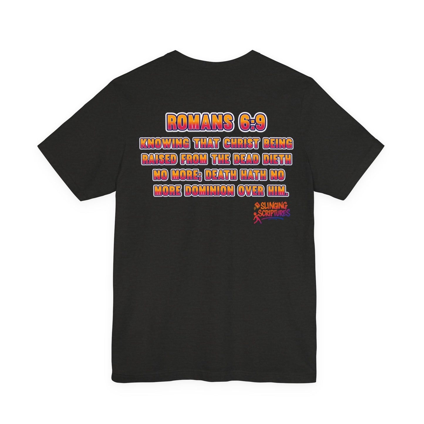 Jesus Deadlifter Tee – Romans 6:9 Unisex Jersey T-Shirt, Gym Shirt, Fitness Apparel, Biblical Strength Tee