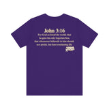 God So Loved the World — John 3:16 | Unisex Jersey Short Sleeve Christian T-Shirt