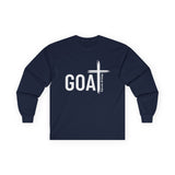 GOAT — God Over All Things | Colossians 1:17 Long Sleeve Unisex Christian T-Shirt