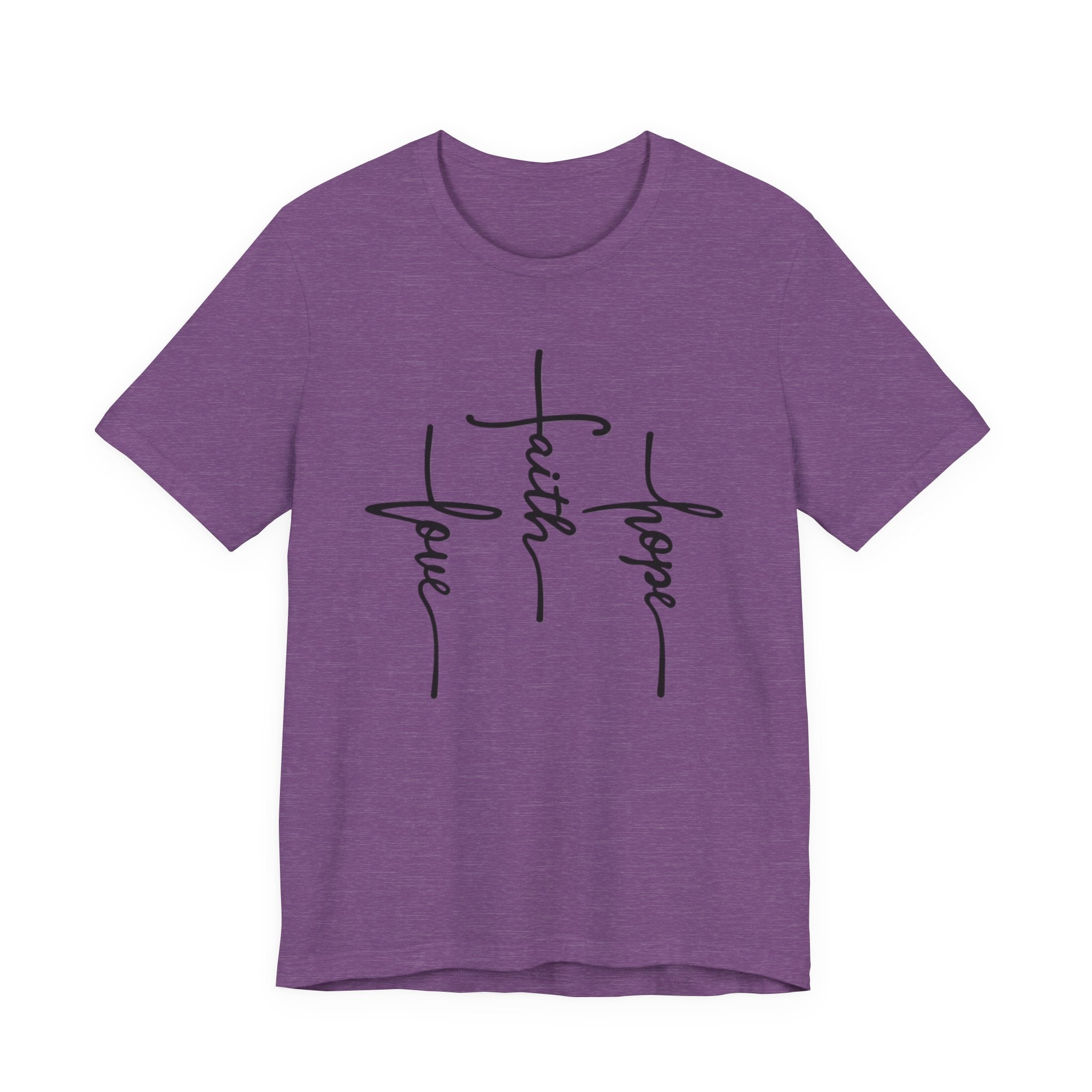 Faith, Hope, Love Tee | 1 Corinthians 13:13 Scripture Shirt | Unisex Jersey Christian T-Shirt