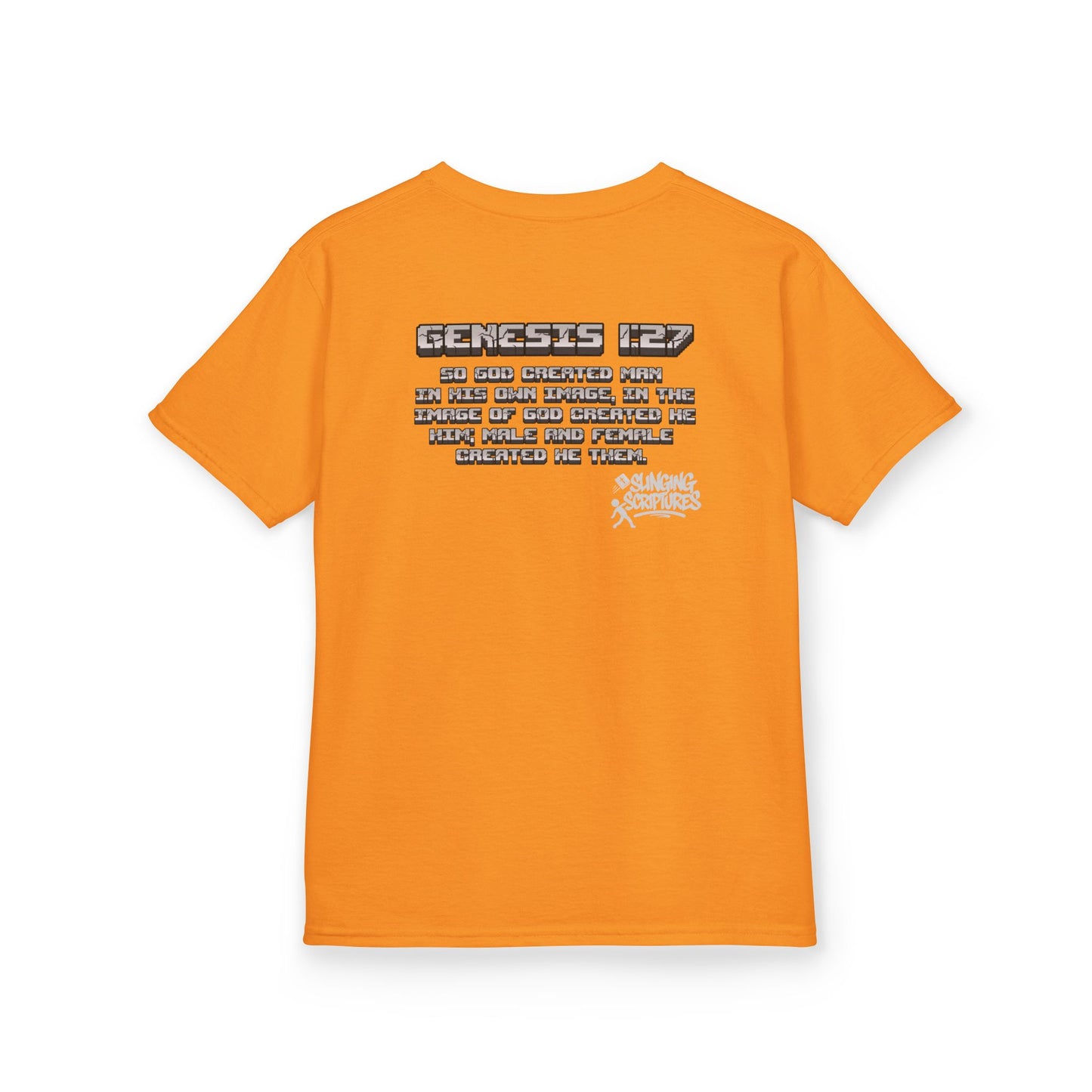 Made in the Image of God | Genesis 1:27 Christian Minecraft-Inspired Kids Tee