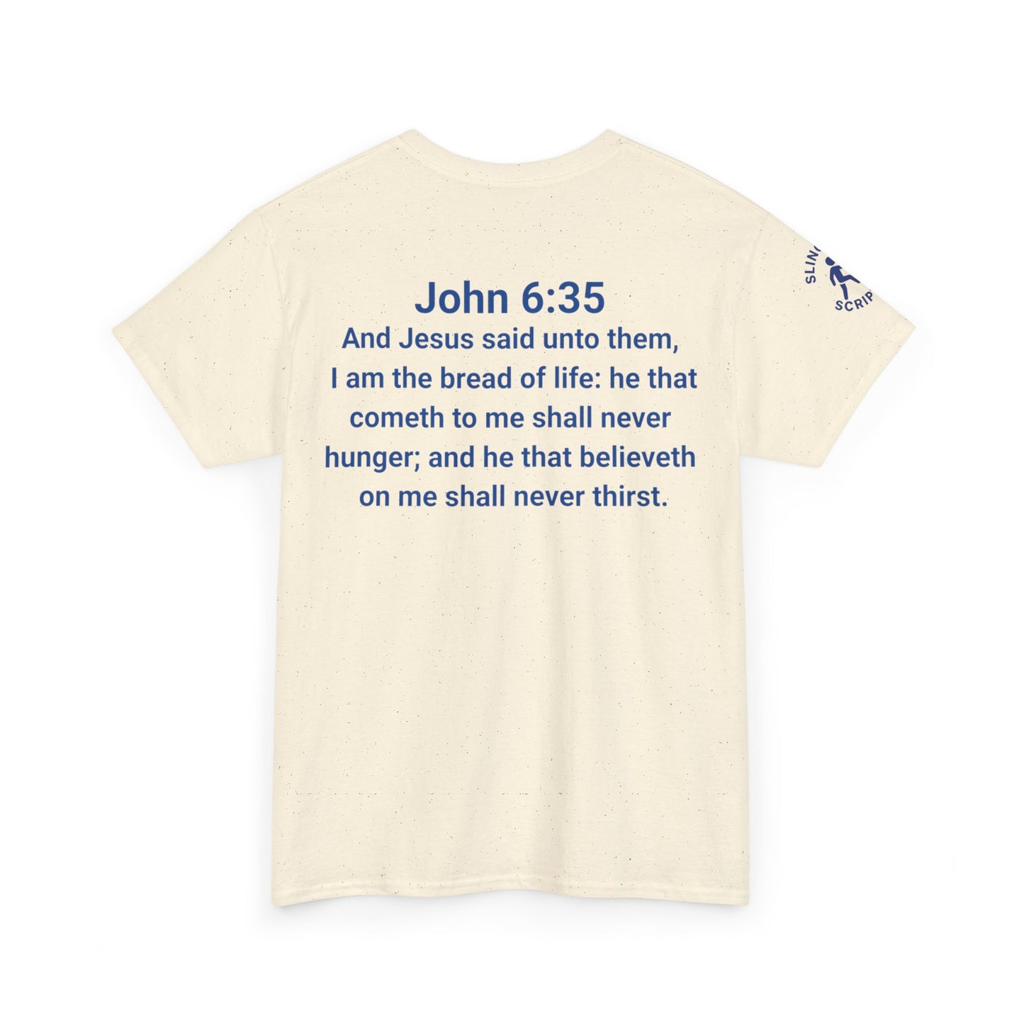 His Name Is Wonderful Tee | John 6:35 Wonder Bread Parody Shirt | Unisex Heavy Cotton Christian T-Shirt