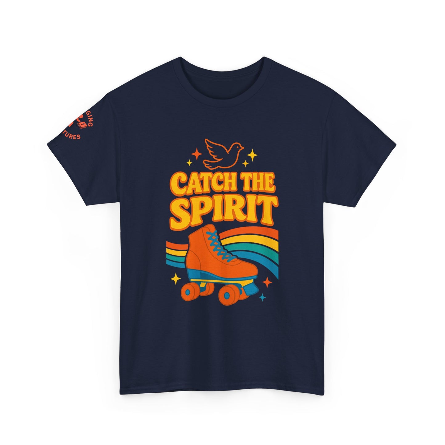 Catch the Spirit — 2 Corinthians 3:17 Retro Skate | Unisex Heavy Cotton Christian T-Shirt