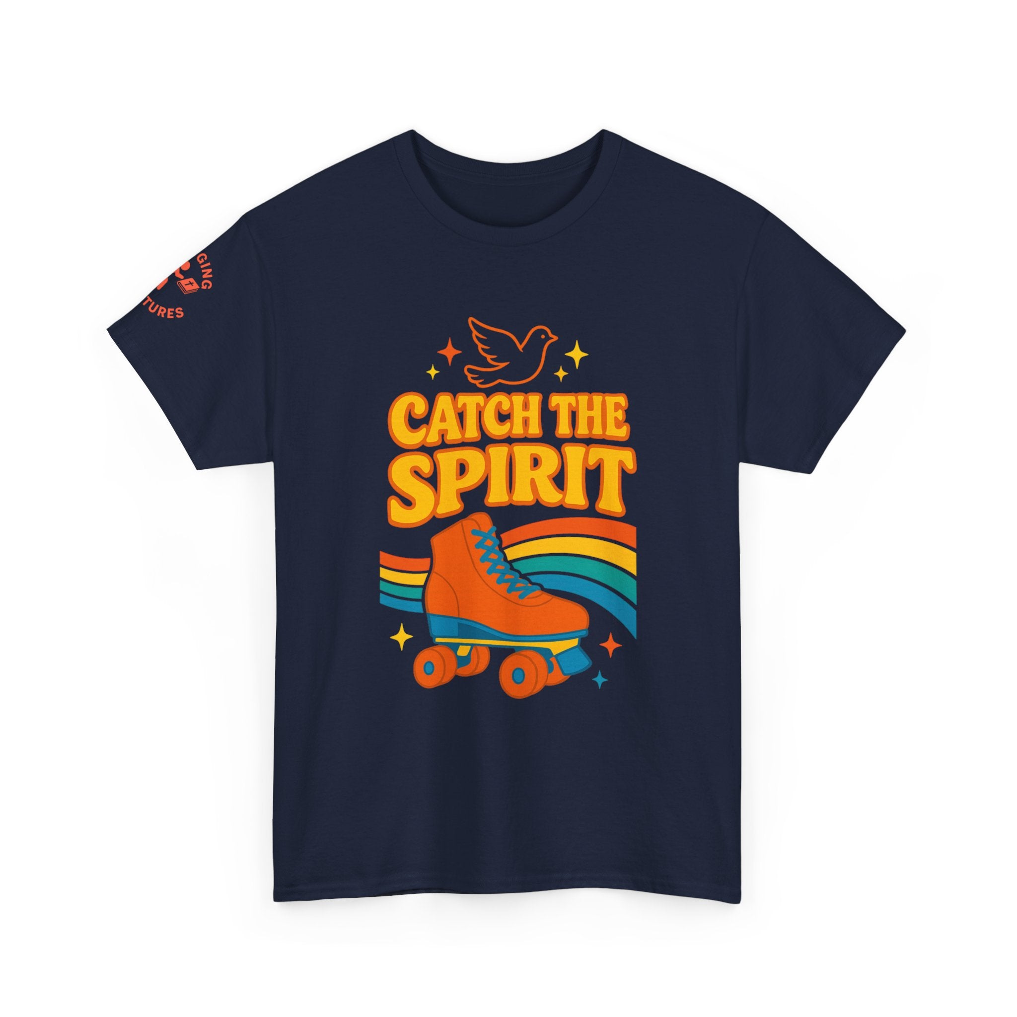 Catch the Spirit — 2 Corinthians 3:17 Retro Skate | Unisex Heavy Cotton Christian T-Shirt